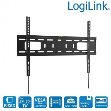Logilink BP0017 - Soporte TV de Pared Fijo, 37-70'', 50 kg | Marlex Conexion