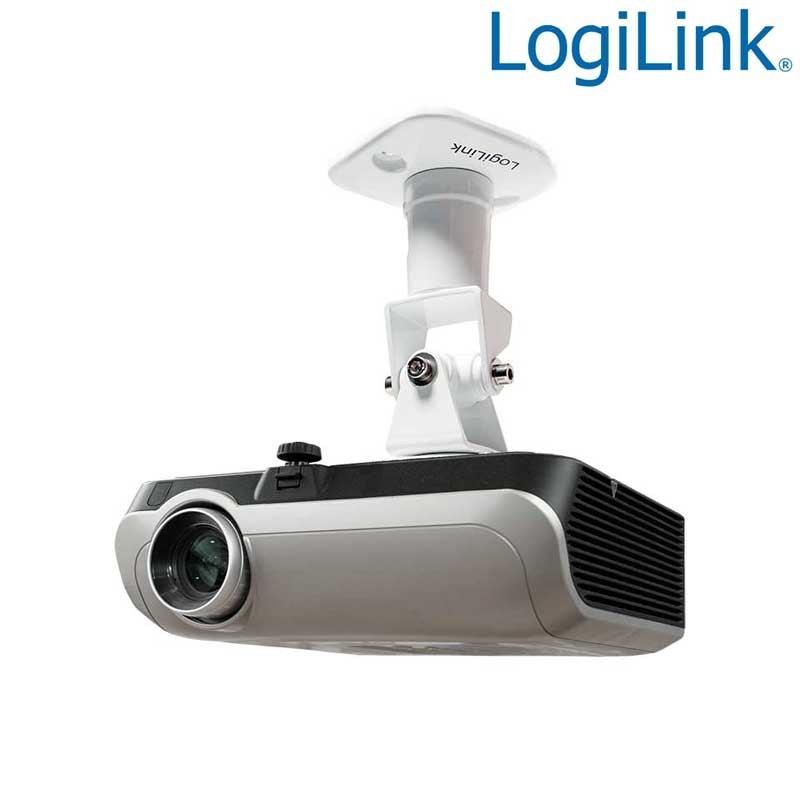 Logilink BP0003 - Soporte Techo para Video Proyector, 15Kg,22cm,Blanco