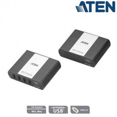 Aten UEH4102 | Extensor USB 2.0 a través de LAN RJ45 de 4 puertos