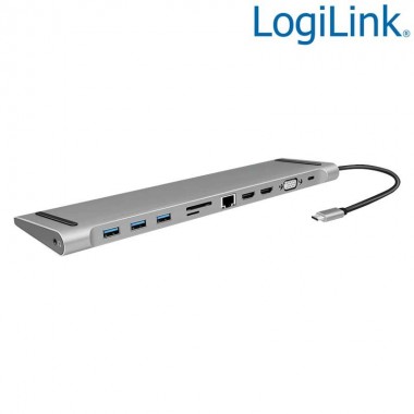 LOGI-UA0373 - Docking Station USB-C 3.2 Gen 1, Expansión 11 en 1 