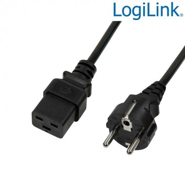 Logilink CP153 - 3m Cable de Alimentación Schuko a C19 Hembra