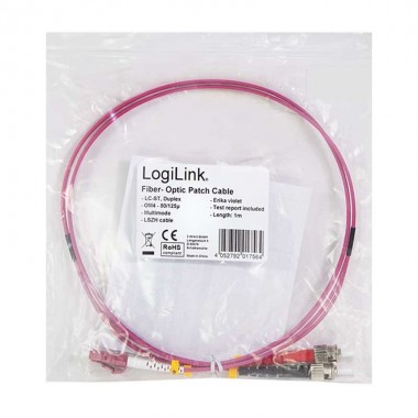 Logilink FP4LT03 - 3m Cable Fibra Óptica OM4 LC-ST 50/125 MultiModo Duplex