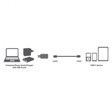 Logilink AU0056 - Adaptador USB 3.0 Tipo A Macho a USB-C Hembra
