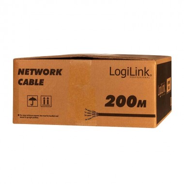 Logilink CPV0061 - 200m Bobina Cat.7A 1000 Mhz S/FTP PIMF LSZH RIGIDO COBRE | Marlex Conexion