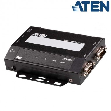Aten SN3402P - Servidor de dispositivos seguros RS-232 / RS-422 / RS-485 de 2 puertos con PoE