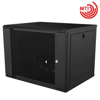 MTI MCB0645C1 - Armario Rack 19" Mural 6U F450 Puerta Cristal, tapa posterior, laterales con cerradura