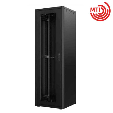 MTI RTN4266CL1 - Armario Rack 19" 42U A600 F600 puerta frontal cristal, posterior metálica, Color negro