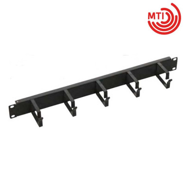 MTI A8PE1M001 - Panel Pasacables 19'', 5 estribos de aluminio,1U, Negro