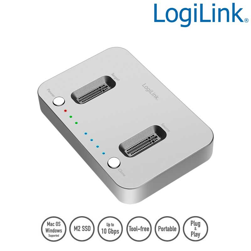 Logilink QP0033 - Docking Station  USB 3.2 Gen2  Dual M.2 NVMe SSD , Clone función