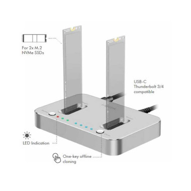 Logilink QP0033 - Docking Station  USB 3.2 Gen2  Dual M.2 NVMe SSD , Clone función