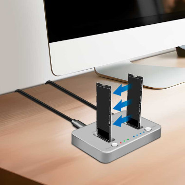 Logilink QP0033 - Docking Station  USB 3.2 Gen2  Dual M.2 NVMe SSD , Clone función