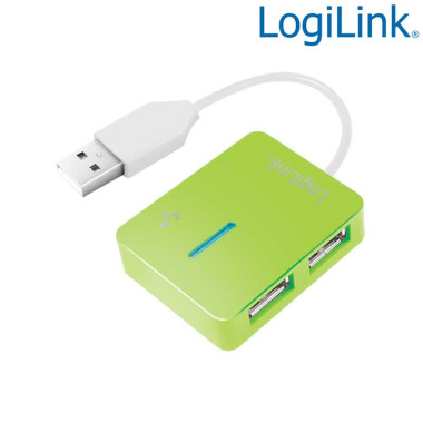 Logilink UA0138 - Hub USB 2.0 de 4 Puertos Verde ''Smile '' | Marlex Conexion