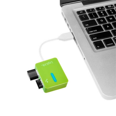 Logilink UA0138 - Hub USB 2.0 de 4 Puertos Verde ''Smile '' | Marlex Conexion