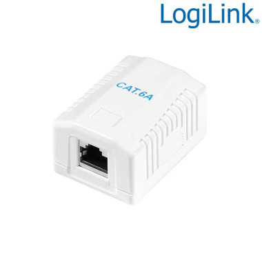 Logilink NP0096 - Caja de superficie 1 Conector RJ45 Cat. 6A apantallado