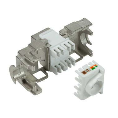 Logilink NK4001 - Conector Hembra RJ45 STP Cat.6A Keystone 180º | Marlex Conexion