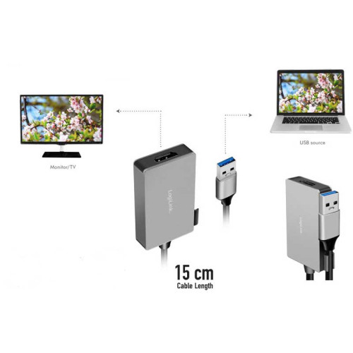 Logilink UA0233A - Conversor USB 3.0 a HDMI