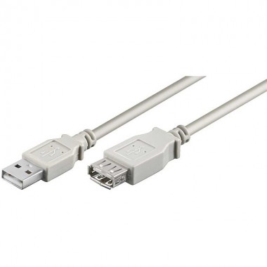 Logilink CU0012 - 5m Cable USB 2.0 A-A Macho-Hembra Gris | Marlex Conexion