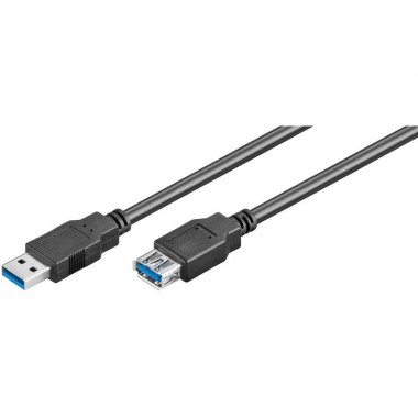 Logilink CU0042 - 2m Cable USB 3.0 A- A Macho - Hembra Negro | Marlex Conexion