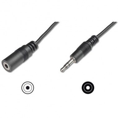 2m Cable Audio Stereo Jack 3,5 Macho-Hembra