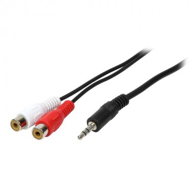 Logilink CA1044 - 1,5m Cable Audio Stereo Jack 3,5" Macho a 2 RCA Hembra | Marlex Conexion