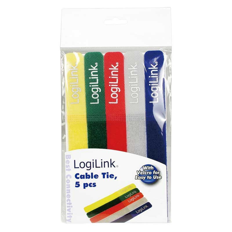 Logilink KAB0008 - Bridas Velcro de colores ( 5 pcs)