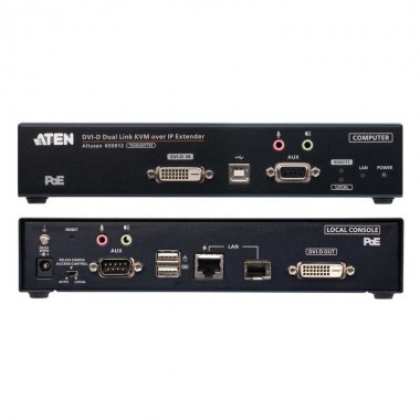 Aten KE6912T - Transmisor KVM USB DVI-D (2K x 2K) sobre LAN, PoE