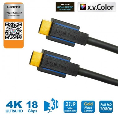 1,8m Cable HDMI 2.0 Premium...