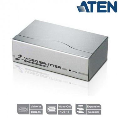 Aten VS92A - Video Splitter VGA 2 puertos (350 Mhz) 