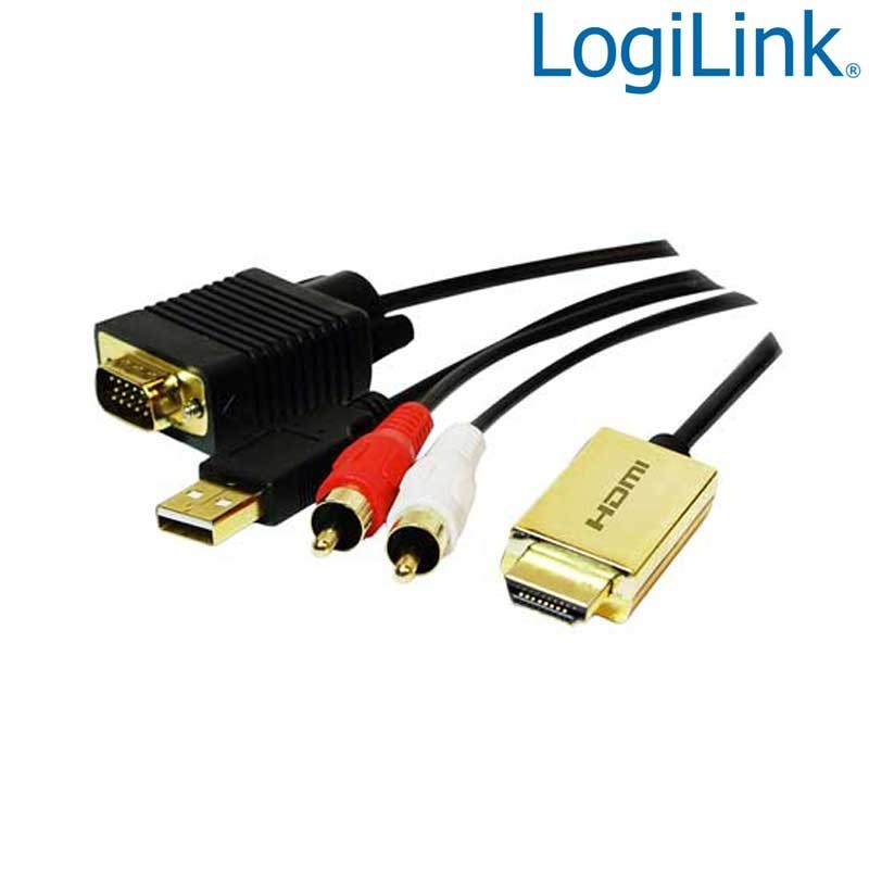 Cable 2m Adaptador VGA a HDMI - Conversores de Señal de Vídeo