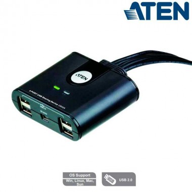 Aten US424 - Conmutador USB 2.0 (4 x 4) | Marlex Conexion
