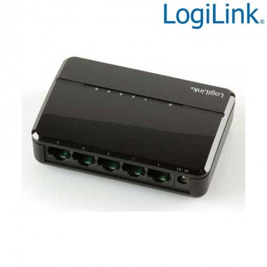 Logilink NS0103 - Mini Switch Ethernet de 5 puertos 10/100 Sobremesa Negro