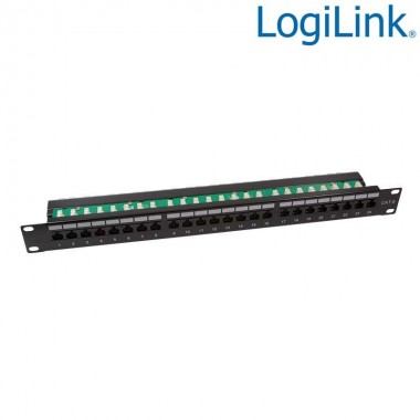 Logilink NP0033 - Patch Panel 19" Cat.6 UTP 24 conectores 110 en placa | Marlex Conexion