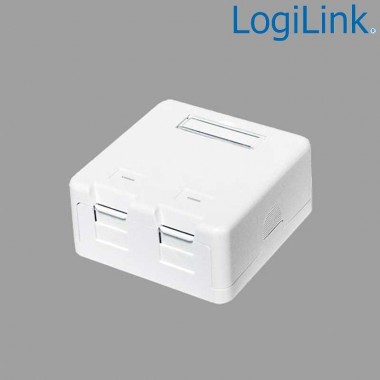 Logilink NK4032 - Caja Superficie para 2 conectores tipo Keystone | Marlex Conexion