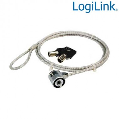 Logilink NBS003 - Cable antirrobo portatil con 2 llaves | Marlex Conexion